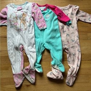 Disney girls footed pajamas bundle